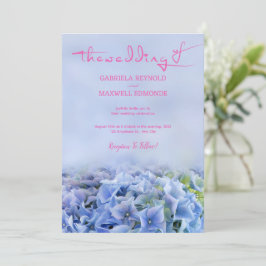 Convites Nature Purple Blue Hydrangea Weding
