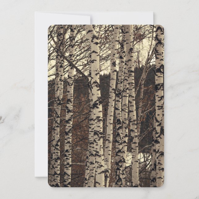 Convites Natureza da Floresta de Birch (Frente)