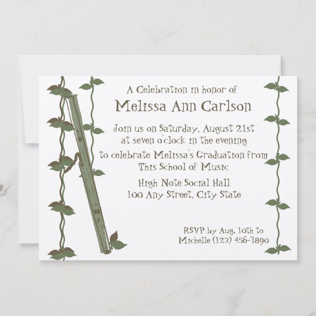 Convites Natureza Musical/Bassoon (Frente)