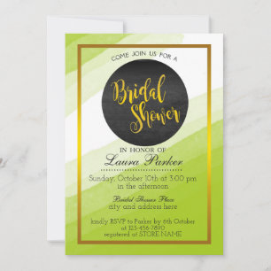 Convites Natureza Verde do Chá de panela de Aquarela Clássi