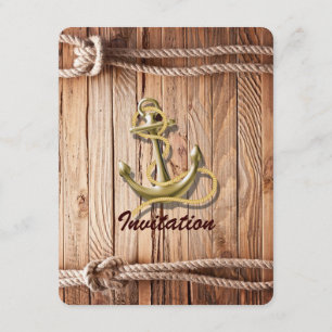 Convites náutica do navio arincar praça ancorar casamento n