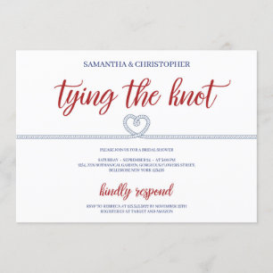 Convites Náutico amarrado o chá de panela de elopemento do 