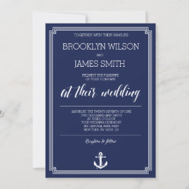 Convites Náuticos De Casamento Com Quadro Branco