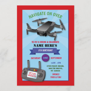 Convites Navegar por Festa de aniversário do Drone sobre o 