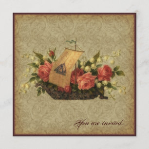 Convites Navio floral de Asatru