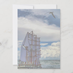 Convites Navio no Mar - Opacidade Baixa