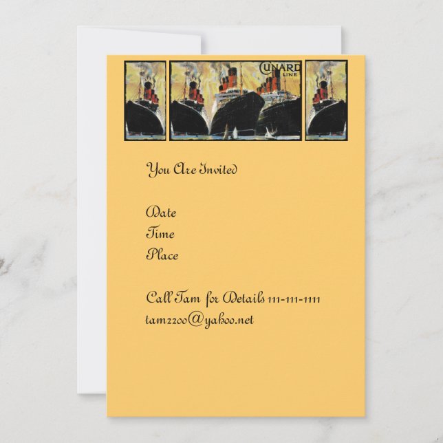 Convites Navios Titânicos no Porto 1912 (Frente)