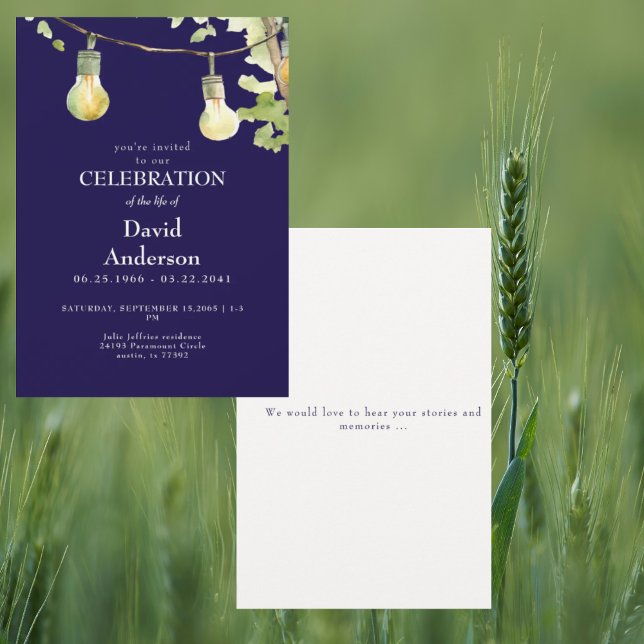 Convites Navy Celebration of Life Invitation (Criador carregado)