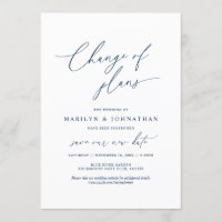 Navy Minimalista, Mudança de planos, casamento adi