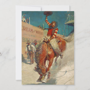 Convites NC Wyeth Pintura Histórica "The Rodeo"