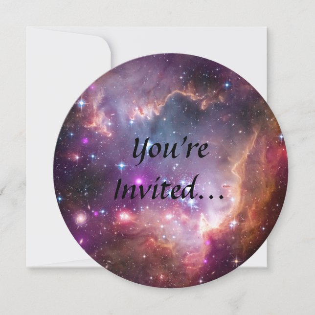Convites Nebulosas Roxas Galácticas do Espaço Exterior (Frente)