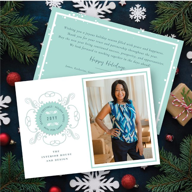 Convites Negócios de Foto Clássica de Seal Saudações da Est (Criador carregado)