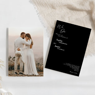 Convites Negra Clássica Moderna Fazemos Casamento Fotográfi