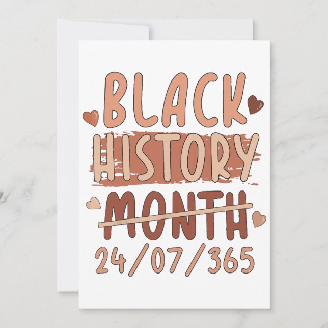 Convites Negra História Mês Depois de Melanina Negra (Frente)