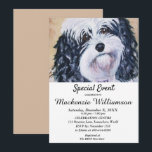 CONVITES NEGRO DOCE E PUPPY BRANCO DESEJA FELIZ ANIVERSÁRIO<br><div class="desc">Este doce e adorável cachorrinho preto e branco te dá as boas-vindas a uma Festa de aniversário divertida para você e para o seu, seja para adultos ou crianças. Um convite único para aniversários de qualquer idade! - imagem do criador da pintura de aquarela original. Todo o convite pode ser...</div>