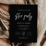 Convites Negros modernos contemporâneos felizes para sempre<br><div class="desc">Celebre seu casamento com uma simples felicidade para sempre após a festa. Uma tipografia ousada e moderna para sua papelaria de casamento,  simples mas elegante com um tema preto e branco. Totalmente personalizável: você pode alterar as cores da fonte e do plano de fundo,  se necessário.</div>