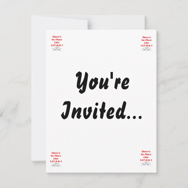 Convites nenhum lugar como o lar (Frente)