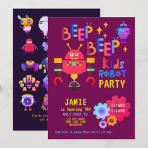 NENHUMA Festa de segundo aniversário de ROBÔ Menin