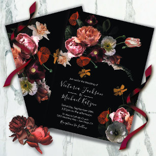 Convites NeoClasse Floral Moody & Dark Wedding
