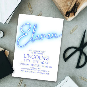 Convites Neon Boys Piscina Birthday