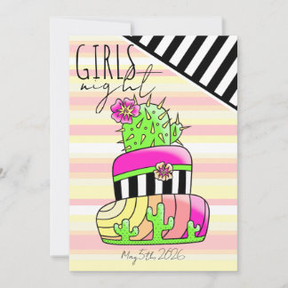 Convites Neon Cactus Invitation