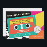 Convites Neon Cassette Surprise 50th Birthday<br><div class="desc">Devolva-o aos icônicos 80 com este 50º Convite de Aniversário da banda Neon Cassette Retro dos anos 80! Com uma paleta vibrante de cor neon e design de fita cassete clássica, este convite é a forma perfeita de surpreender seu ente querido com uma festa de aniversário divertida e nostálgica. Personalize...</div>