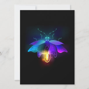 Convites Neon Firefly a preto