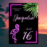 Convites Néon flamingo, doce, 16 anos<br><div class="desc">👉 Celebrar seu doce aniversário de 16 anos com este incrível convite retro tropical de neon tropical com um flamingo rosa! - Basta clicar para personalizar este design 🔥 As minhas promessas - Este design é único - Foi concebido em sua mente 🙏 Obrigado por apoiar a minha pequena empresa...</div>