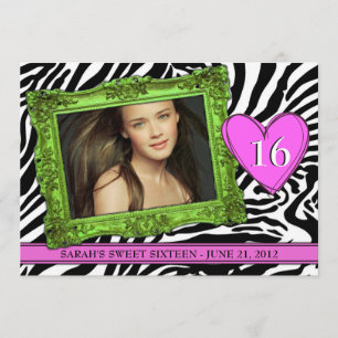 Convites Neon Green e Pink Sweet 16