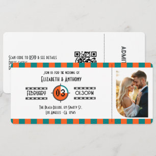 Convites Neon Laranja, Azul-petróleo e Bilhete de Cinema Br