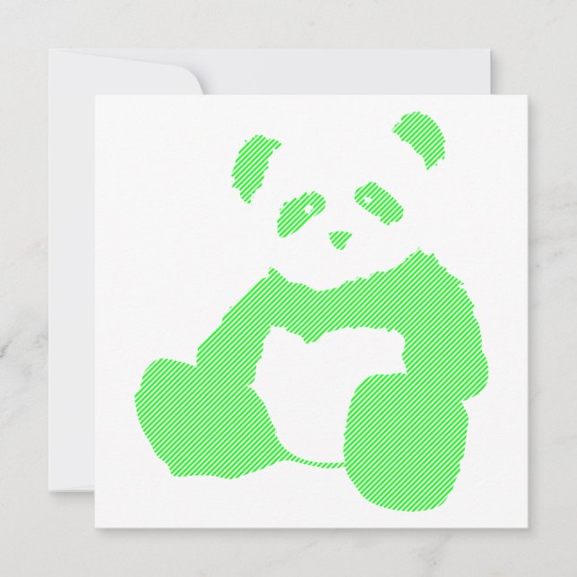 Convites neon panda (Frente)
