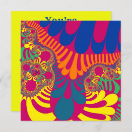 Convites Neon Pink Rainbow Mod