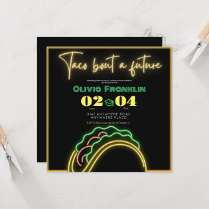 Convites Neon Taco sobre a futura graduação