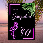 Convites Néon tropical rosa flamingo aniversário de 40 anos<br><div class="desc">👉 Convide seus amigos para a sua festa de aniversário de 40 anos com este incrível convite para neon tropical com tema retro com um flamingo rosa! - Basta clicar para personalizar este design 🔥 As minhas promessas - Este design é único - Foi concebido em sua mente 🙏 Obrigado...</div>