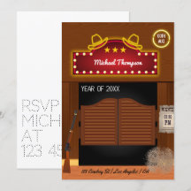 Neon Wild West Cowboy temático Festa de formatura 