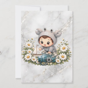 Convites Neos Kawaii Zodíaco Câncer