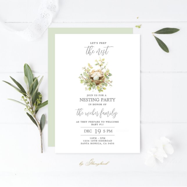 Convites Nesting Part Baby Shower (Criador carregado)