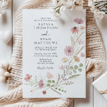 Convites Neutral Blush Wildflower Floral Wedding<br><div class="desc">Celebrate your love story with this elegant earthy wildflower wedding invitation featuring soft hand-painted watercolor florals in romantic neutral tones. Blush pink blooms, delicate botanical stems, and muted greenery create a timeless garden-inspired design that feels both modern and effortlessly romantic. Perfect for spring, summer, or early fall weddings, this invitation...</div>