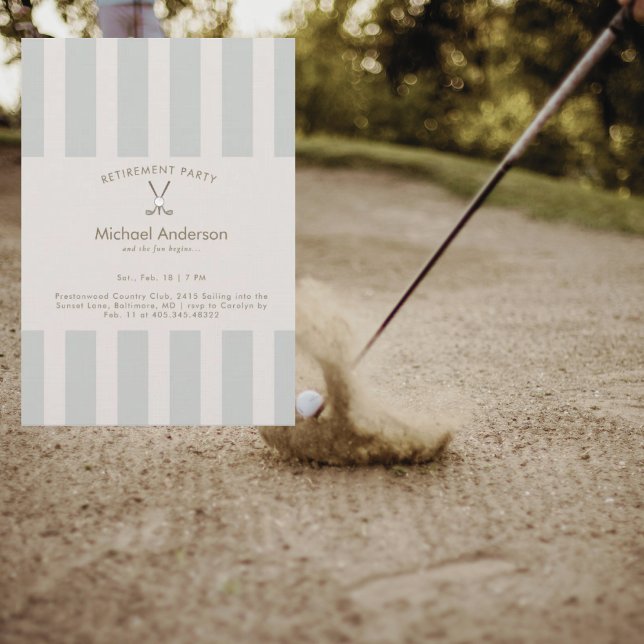 Convites Neutral Golf Retirement Party  (Criador carregado)