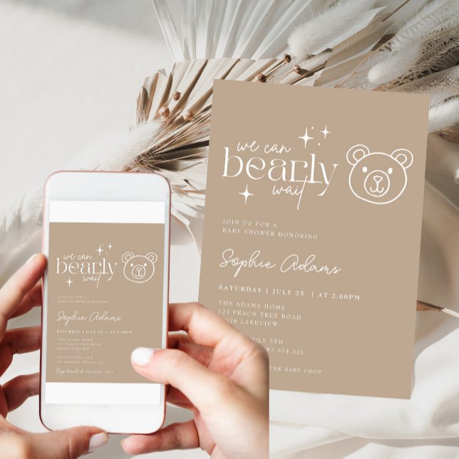 Convites Neutralmente Podemos Esperar O Chá de fraldas Do U (Criador carregado)