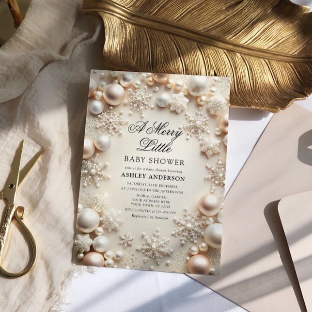 Convites Neutro Um Pequeno Chá de fraldas Feliz (Criador carregado)