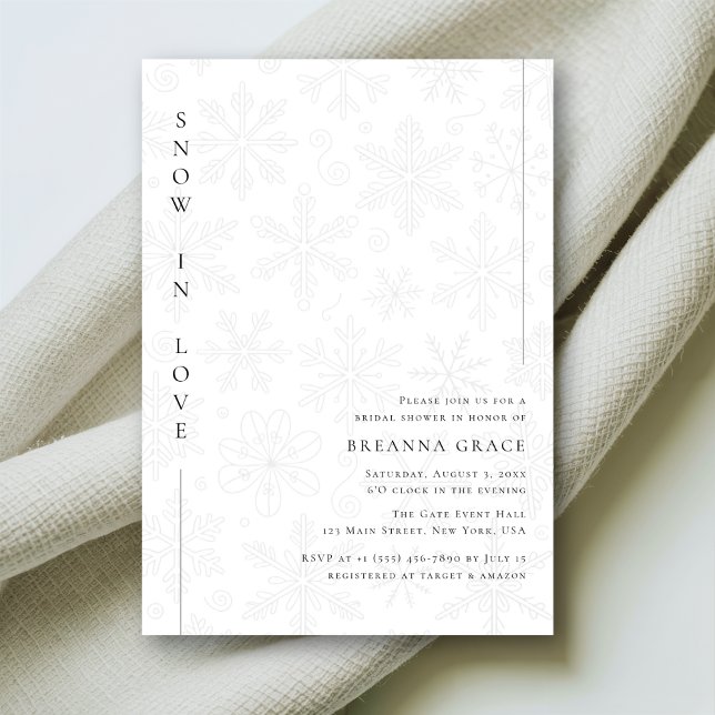 Convites Neve Apaixonada | Chá de panela do orçamento do Wi (Criador carregado)