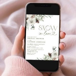 Convites Neve Apaixonada Chá de panela Verde De Inverno