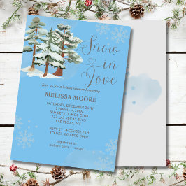 Convites Neve apaixonada floco de neve da floresta azul de 