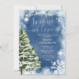 Convites Neve Azul Branca no Amor Chá de panela Verde