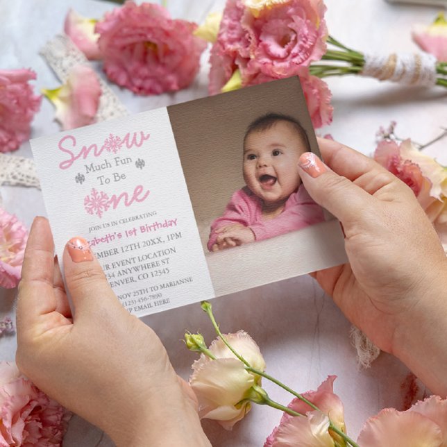 Convites Neve Muito Divertida Para Ser Um primeiro aniversa (Criador carregado)