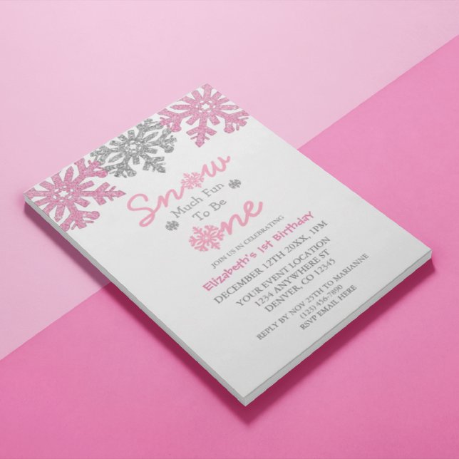 Convites Neve Muito Divertida Para Ser Um primeiro aniversa (Criador carregado)