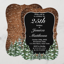 Convites Neve Negra Madeira e Festa de aniversário Floresta