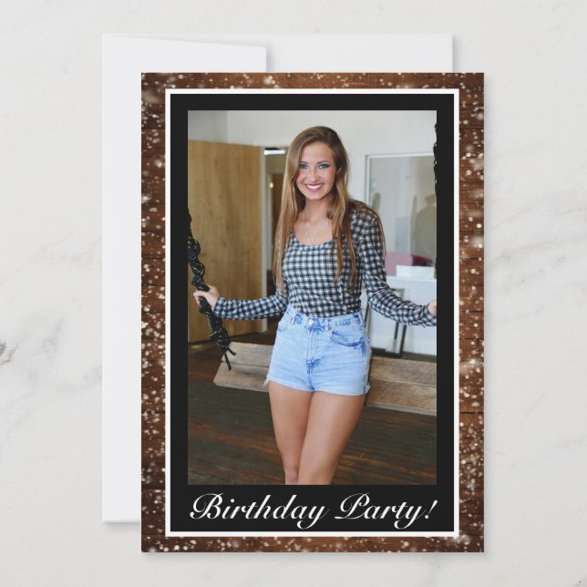 Convites Neve Negra Madeira e Pinheiro Florestal Foto Anive (Verso)