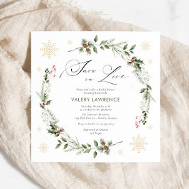 Convites Neve no Amor Chá de panela de Natal